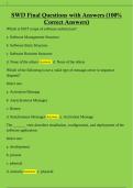 SWD Final Questions with Answers &lpar;100&percnt;  Correct Answers&rpar; 