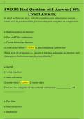 SWD391 Final Questions with Answers &lpar;100&percnt;  Correct Answers&rpar; 