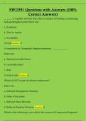 SWD391 Questions with Answers &lpar;100&percnt;  Correct Answers&rpar; 