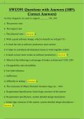 SWD391 Questions with Answers &lpar;100&percnt;  Correct Answers&rpar; 