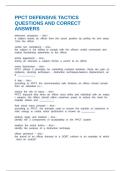 PPCT DEFENSIVE TACTICS QUESTIONS AND CORRECT ANSWERS