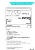Pearson Edexcel Level 1&sol;Level 2 GCSE &lpar;9-1&rpar; June 2025 - Physics&colon; Paper 2 - Question Paper and Mark Scheme Combined