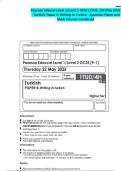 Pearson Edexcel Level 1&sol;Level 2 GCSE &lpar;1TU0&lowbar;1H&rpar; May 2025- Turkish&colon; Paper 4&colon; Writing in Turkish - Question Paper and Mark Scheme Combined