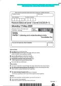 Pearson Edexcel Level 1&sol;Level 2 GCSE &lpar;1TU0&lowbar;1H&rpar; May 2025 - Urdu&colon; Paper 1&colon; Listening and understanding in Urdu - Question Paper and Mark Scheme Combined