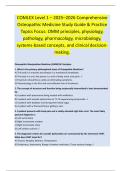 COMLEX Level 1 &ndash; 2025&ndash;2026 Comprehensive  Osteopathic Medicine Study Guide & Practice  Topics Focus&colon; OMM principles&comma; physiology&comma;  pathology&comma; pharmacology&comma; microbiology&comma;  systems-based concepts&comma; and clinical decision making&period;