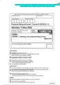 Pearson Edexcel Level 1&sol;Level 2 GCSE &lpar;1TUO&lowbar;1H&rpar; May 2025 - Urdu&colon; Paper 1&colon; Listening andunderstanding in Urdu - Question Paper and Mark Scheme Combined