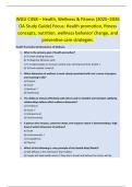 WGU C458 &ndash; Health&comma; Wellness & Fitness &lpar;2025&ndash;2026  OA Study Guide&rpar; Focus&colon; Health promotion&comma; fitness  concepts&comma; nutrition&comma; wellness behavior change&comma; and  preventive care strategies&period; 
