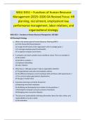 WGU D351 &ndash; Functions of Human Resource  Management &lpar;2025&ndash;2026 OA Review&rpar; Focus&colon; HR  planning&comma; recruitment&comma; employment law&comma;  performance management&comma; labor relations&comma; and  organizational strategy&period;