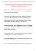 PHARMACOLOGY II BSN 315 HESI REVIEW EXAM QUESTIONS AND ANSWERS 100&percnt; VERIFIED A&plus; GRADED 