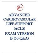 ADVANCED CARDIOVASCULAR LIFE SUPPORT &lpar;ACLS&rpar; EXAM VERSION B &lpar;50 Q&A&rpar;