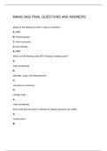 MANG 3402 FINAL QUESTIONS AND ANSWERS