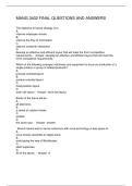 MANG 3402 FINAL QUESTIONS AND ANSWERS