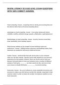 DIGITAL LITERACY &lpar;IC3 GS6&rpar; LEVEL 2 EXAM QUESTIONS WITH 100&percnt; CORRECT ANSWERS&period;