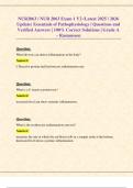  NUR 2063 Exam 1 V2 :Essentials of Pathophysiology | Questions And Answers With Complete Solution
