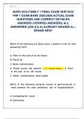 NURS 5432 Family 1 Final Exam 2025&sol;2026 &ndash; 250 Verified Actual Questions & Correct Detailed Answers &lpar;A&plus; Graded &vert; Brand New Update&rpar;