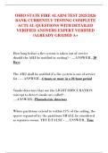 OHIO STATE FIRE ALARM TEST 2025&sol;2026  BANK CURRENTLY TESTING COMPLETE  ACTUAL QUESTIONS WITH DETAILED  VERIFIED ANSWERS EXPERT VERIFIED  &sol;ALREADY GRADED A&plus; 