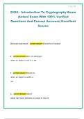 D334 Introduction to Cryptography Exam 2025&sol;2026 &ndash; Actual Exam with 100&percnt; Verified Questions & Correct Answers &lpar;Excellent Scores&rpar;