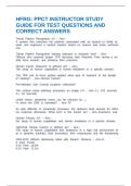 PPCT TEST REVIEW QUESTIONS AND CORRECT ANSWERS
