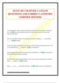 ECON 301 CHAPTER 1-3 EXAM QUESTIONS AND CORRECT ANSWERS&period; VERIFIED 2025&sol;2026&period;