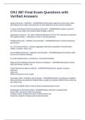 CRJ 387 Final Exam Questions with Verified Answers
