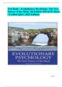 Evolutionary Psychology&colon; The New Science of the Mind &lpar;Buss&comma; 7th Ed&period;&rpar; &ndash; Complete Study Guide & Chapter Summaries &lpar;Updated 2025&rpar;
