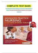  COMPLETE TEST BANK&colon; For Advanced Practice Nursing In The Care Of Older Adults 2nd Edition By Laurie Kennedy-Malone Questions And Answers  Graded A&plus;