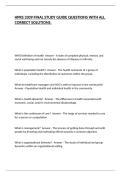 HPRS 3309 FINAL STUDY GUIDE QUESTIONS WITH ALL CORRECT SOLUTIONS&period;