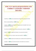 EPIC CLN 104 EXAM QUESTIONS AND CORRECT ANSWERS&period; VERIFIED 2025&sol;2026&period;