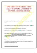 EPIC OR350 STUDY GUIDE &ndash; TEST EXAM QUESTIONS AND CORRECT ANSWERS&period; VERIFIED 2025&sol;2026&period;