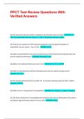 PPCT Test Review Questions With Verified Answers