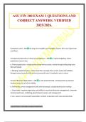 ASU FIN 300 EXAM 1 QUESTIONS AND CORRECT ANSWERS&period; VERIFIED 2025&sol;2026&period;