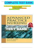 COMPLETE TEST BANK&colon;  For Advanced Practice Nursing&colon; Essential Knowledge For The Profession 3rd Edition By Susan M&period; Denisco Questions And Answers Graded A&plus;