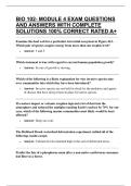 BIO 102- MODULE 4 EXAM QUESTIONS AND ANSWERS WITH COMPLETE SOLUTIONS 100&percnt; CORRECT RATED A&plus;