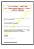 FINC 514 EXAM 2 STUDY SET QUESTIONS AND CORRECT ANSWERS&period; VERIFIED 2025&sol;2026&period;