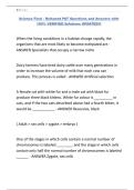 Science Final - Released PAT Questions and Answers with 100&percnt; VERIFIED Solutions UPDATED&excl;&excl;&excl;&period;