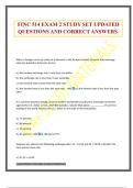 FINC 514 EXAM 2 STUDY SET UPDATED QUESTIONS AND CORRECT ANSWERS&period;