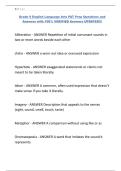 Grade 9 English Language Arts PAT Prep Questions and Answers with 100&percnt; VERIFIED Answers UPDATED&excl;&excl;&excl;&period;