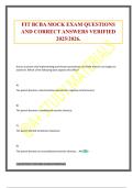 FIT BCBA MOCK EXAM QUESTIONS AND CORRECT ANSWERS VERIFIED 2025&sol;2026&period;