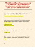 ATI RN Concept-Based Assessment Level 3  Proctored Exam &vert; Detailed Rationales  Questions with Verified Correct Answers  Grade A &lpar;100&percnt; Correct Elaborations&rpar; 