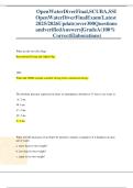 SSI Open Water Diver Final Exam &ndash; Latest 2025&sol;2026 Update &vert; 300&plus; Verified SCUBA Questions and Answers &lpar;Grade A&comma; 100&percnt; Correct Elaborations&rpar;