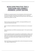BCEN CFRN PRACTICE TEST 2 QUESTIONS AND CORRECT ANSWERS  LATEST EDITION