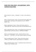 NURS 4700&colon; FINAL EXAM &vert; 240 QUESTIONS &vert; WITH COMPLETE SOLUTIONS&period;