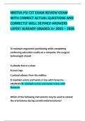 NBSTSA PSI CST EXAM REVIEW EXAM WITH CORRECT ACTUAL QUESTIONS AND CORRECTLY WELL DEFINED ANSWERS LATEST ALREADY GRADED A&plus; 2025 &ndash; 2026
