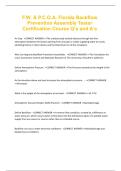 F&period;W&period; & P&period;C&period;O&period;A&period; Florida Backflow Prevention Assembly Tester Certification Course Q&rsquo;s and A&rsquo;s