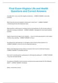 Final Exam-Virginia Life and Health Questions and Correct Answers
