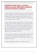 Certified Enroller Exam - Covered California Latest 2025-2026&period; Questions & Correct Answers&period; Graded A