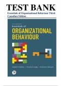 Essentials of Organizational Behaviour &ndash; 3rd Canadian Edition &ndash; Robbins&comma; Judge&comma; Breward &ndash; Complete Test Bank