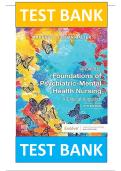 Test Bank for Varcarolis' Foundations of Psychiatric-Mental Health Nursing: A Clinical Approach 9th Edition by Margaret Jordan Halter |ISBN: 9780323697071| Guide A+