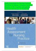 Test Bank for Health Assessment for Nursing Practice 7th Edition by Wilson&period; 100&percnt; Correct Answers Latest Updated Examination Study Guide A&plus; 2025&sol;2026