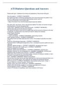 ATI Diabetes Questions and Answers
